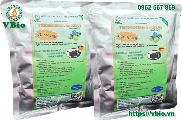 Combo 2 túi nấm đối kháng trichoderma (loại 1kg)