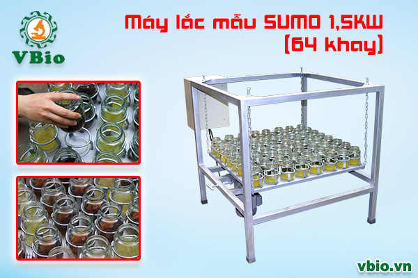 Máy lắc vi sinh SUMO 1,5Kw (64 khay)
