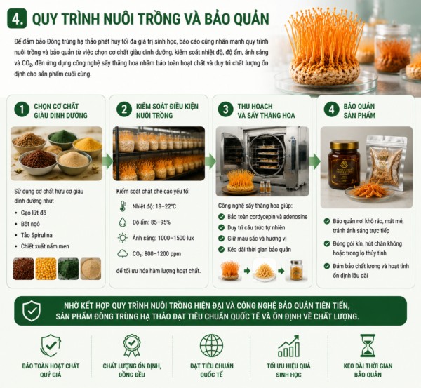 Quy trình nuôi trồng và bảo quản